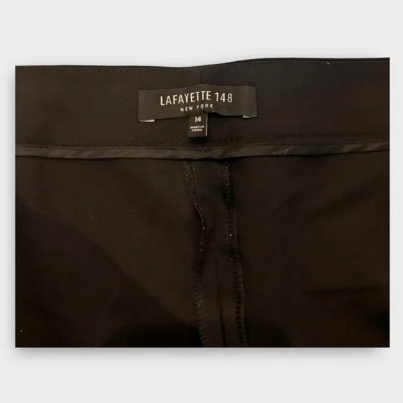 Lafayette 148 Irving Straight Leg Stretch Wool Pants